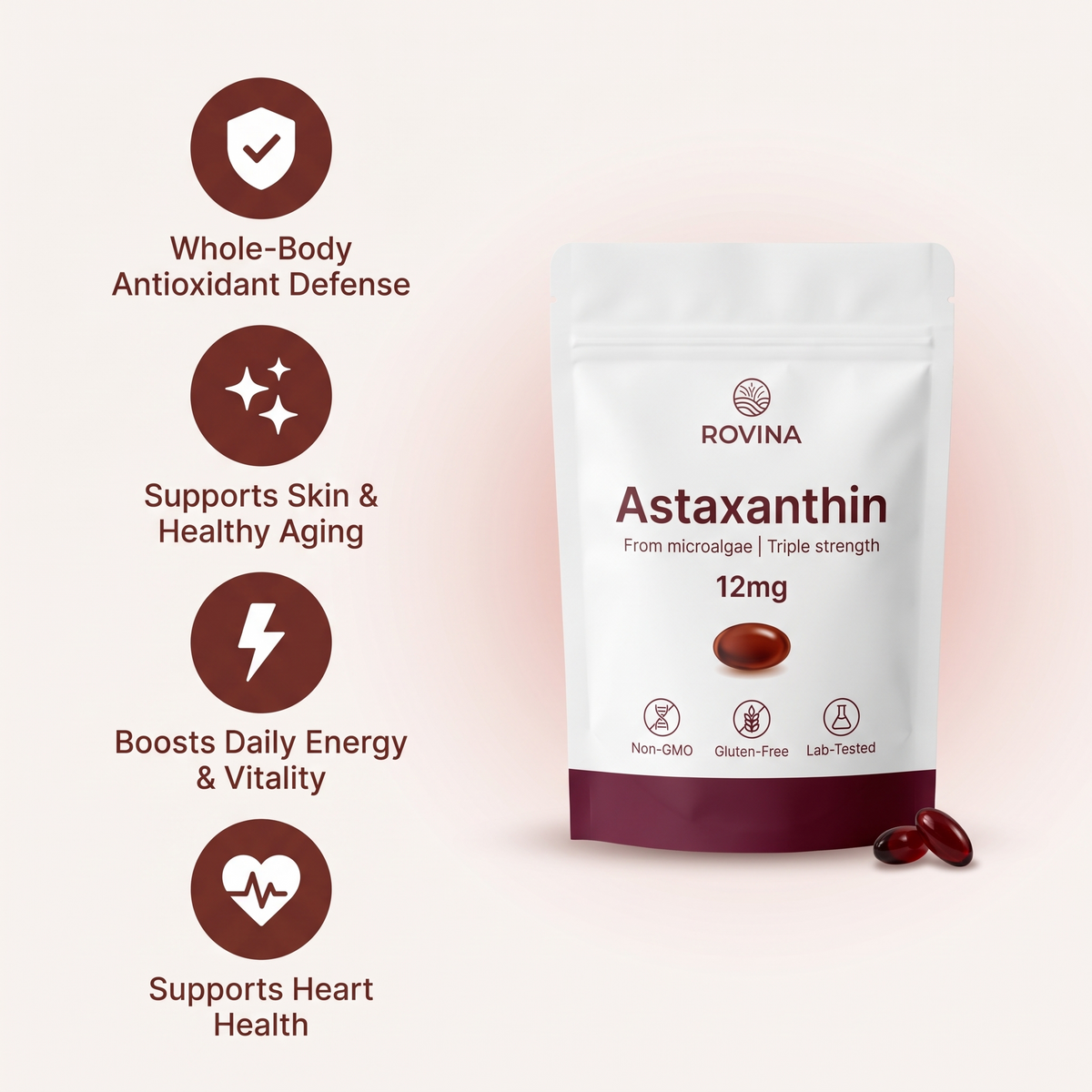 FYNE Astaxanthin - Nature’s Most Powerful Antioxidant for Whole Body Support & Cellular Protection