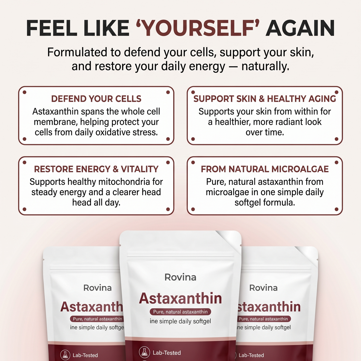 FYNE Astaxanthin - Nature’s Most Powerful Antioxidant for Whole Body Support & Cellular Protection